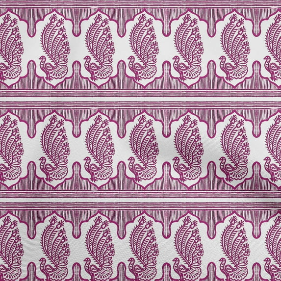 oneOone Rayon Fuschia Pink Fabric Block Dress Material Fabric Print Fabric By The Yard 56 Inch Wide-14