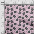 thumbnail image 1 of oneOone Georgette Viscose Blush Pink Fabric Cat Face Animal Dress Material Fabric Print Fabric By The Yard 42 Inch Wide, 1 of 4