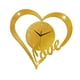 thumbnail image 5 of Reloj de pared con forma de corazón, reloj de amor, reloj decorativo, regalo colgante, silencioso para Oro, 5 of 9