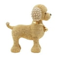 thumbnail image 4 of Estatua de resina de perro con cuentas, escultura de animal para comedor, decoración del hogar, figura de escritorio para Dorado, 4 of 9