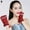 Red, variant on 9 Colors Women's Winter Faux Rabbit Fur Faux Leather Soft Fingerless Mittens Wrist Gloves