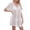 #081-White, variant on Women's Summer Knitted Beach Cover Up Dress Hollow Detail V-Neck Back Cutout Sunscreen Swimwear Cover Up with Front Button Design Gift