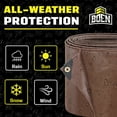 thumbnail image 5 of BOEN Ultra Heavy-Duty Tarp, 6 ft x 20 ft, 16 Mil Thick, Brown, Waterproof, 5 of 8