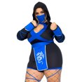 thumbnail image 3 of Leg Avenue Women's Plus Size 3 Pc Dragon Ninja Halloween Costume, Blue, 3X-4X, 3 of 5