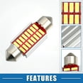 thumbnail image 3 of Unique Bargains LED Festoon Light White Bright LED 36mm 6411 C5W LED 16SMD 4014 Chipsets Metal Silver Tone Yellow 10 Pcs, 3 of 6
