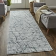 thumbnail image 6 of Feizy Atwell Transitional Abstract, Blue/Gray/Ivory, 2'8" x 8' Runner Easy Care Fade Resistant Stain Resistant Industrial Distressed Floor Rug for Living room Bedroom, 6 of 7