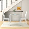 thumbnail image 2 of HOMCOM Rectangular Glass Kitchen Table With Chairs, Set for 2, White, 2 of 10