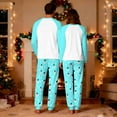 thumbnail image 5 of Zwiiyzr Family Christmas Pajamas Matching Sets for Kids Boys Girls Christmas Fashion Cute Lattice Print Long Sleeved Jumpsuit Family Parent-Child Wear Kid Light Blue-Kids, 5 of 5