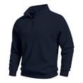 thumbnail image 5 of Enjoytime Mens Quarter Zip Sweatshirt Fall Winter Warm Stand Collar Long Sleeve Casual Pullover Sweatshirts, 5 of 8