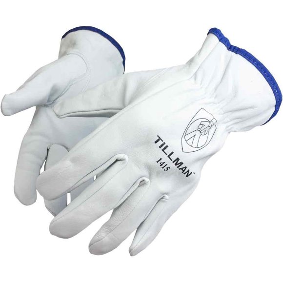 Tillman 1415 Unlined Top Grain Goatskin Drivers Gloves Medium White