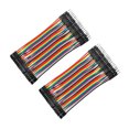 thumbnail image 1 of 2pcs Cable Puente 40P Macho a hembra paso de 2,54 mm Cable Plano DIY de 11cm de largo Unique Bargains Plano de cables, 1 of 3