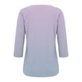 thumbnail image 7 of Texiao 3/4 Length Sleeve Women's Tops V Neck Casual Tunic Tops Basic Shirts Loose Fit Blouse, 7 of 7