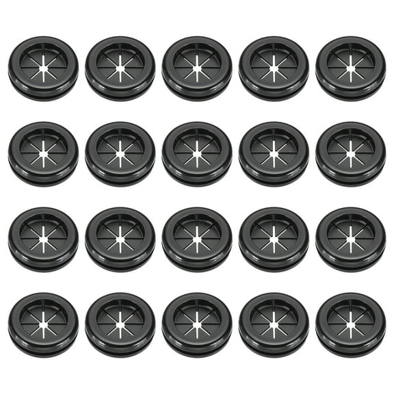 Uxcell Rubber Grommet 11/16", Round Rubber Hole Plugs Firewall Plug Grommet Wire Cable Protection, Black 20 Pcs