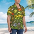 thumbnail image 2 of KLL Men's Hawaiian Shirt Short Sleeve Button Down Beach Shirts-Camping 1, 2 of 5