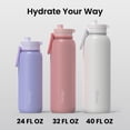 thumbnail image 7 of Bentgo Flip 2-in-1 Straw & Chug Leak-Proof Insulated Water Bottle, 40 fl oz (Blanc), 7 of 7