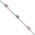 thumbnail image 2 of Auriga 925 Sterling Silver Enamel Butterfly Bracelet 6 inch for Women, 2 of 6
