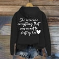 thumbnail image 6 of Ruyang Women's Fashionable Round Neck Casual Letter Printed Long Sleeve Top Hooded Sweatshirt Women Casual Sweatshirts, 6 of 8