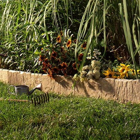Flagstone Border Edging - Natural Flagstone Appearance for Garden, Lawn, and Landscape Edging - Waterproof Border for Containing Trees, Flower Beds and Walkways