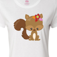 thumbnail image 4 of Inktastic Cute Squirrel, Squirrel With Flowers, Fluffy Tail Women's T-Shirt, 4 of 5