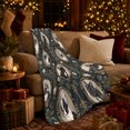 thumbnail image 3 of Vintage French Bulldog Cameo Portrait Botanical, Festive Festive Scene, Warm Flannel Blanket for Living Room and Bedroom, Dog Lovers Christmas Gift, Festive Home Decor, 3 of 9