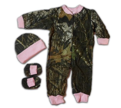 pink camo baby gift set