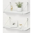 thumbnail image 3 of Sumgar Floating Shelves Bathroom 16in White Hanging Shelf Set of 2 for Room Wall or Over Toilet, Modern Storage Shelving Display Organizer for Bedroom, 3 of 7