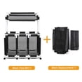 thumbnail image 2 of Yescom 270 Gallon with Top Rack Pool Float Storage Bin Black Net Replacement 52"x33"x67" 2 Tiers Rolling Toys Cart, 2 of 10