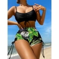 thumbnail image 5 of 2023 Tie Dye Bikini Drawstring Swimsuit Women High Waist Shorts Swimwear Female Padded Bathing Suit Swimming Beachwear Summer, 5 of 6