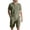 Green, variant on CHUMUD Cotton Linen 2 Piece Sets for Men Half Button Collared Short Sleeve Shirts and Drawstring Cargo Shorts Summer Trendy Casual Vacation Outfits