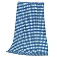 thumbnail image 3 of Junzan Blue Gingham Print Flannel Fleece Blanket Throw Blanket For Bed,Sofa,Couch,Travel,Camping(80"X60"), 3 of 9