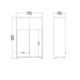 thumbnail image 6 of Tvilum Sign 3-Shelf Adjustable Home Office Bookcase with 2 Doors for Adults, Jackson Hickory/White, 6 of 15