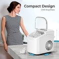 thumbnail image 3 of Havato  Countertop Ice Maker, 8 Bullet Ice Cubes in 6 Mins, 26lbs/24H, w/ Scoop & Basket, White, 3 of 9