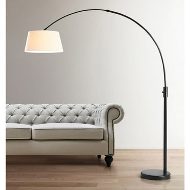HomeGlam Orbita 82-inch Large Dimmable Arc Floor Lamp with LED Bulb DarkBronze/empire lamp shade