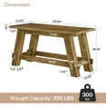 thumbnail image 2 of Finmind 63-Inch Bar Table with Footrest, Rectangular Counter Height Pub Table, Industrial Tall High Top Home Bar Unit for Kitchen, Dining, Working, Rustic Brown, 2 of 8