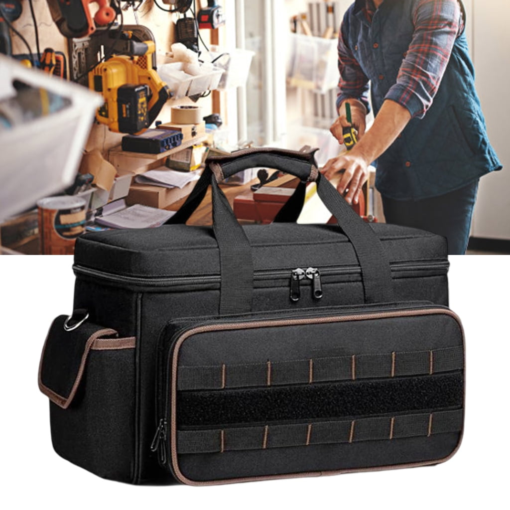 Large Capacity 14Inch Rugged Tool Storage Bag With Multiple Compartments
