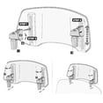 thumbnail image 1 of Motorcycle windshield extended adjustable spoiler deflector, 1 of 5
