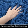 thumbnail image 3 of Lochas Soft Soild Area Rug Shag Carpet Plush Rug for Living Room Bedroom Kidroom Fluffy Mat, 4'x 6',Indigo, 3 of 7
