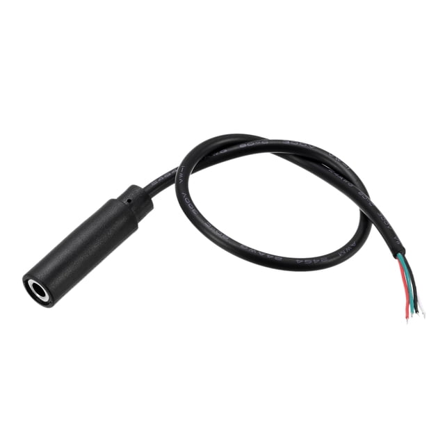 Uxcell Cable de audio de 4 polos de jack hembra de 3.5 mm a cable desnudo de 0.30 m, paquete de 4