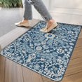 thumbnail image 3 of Retro Blue Boho Welcome Doormat for Indoor/Outdoor Entrance Retro Blue Boho Decoration Door Mat Kitchen Door Mat Bedroom Doormat 17x30 Inch, 3 of 6
