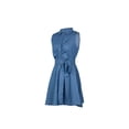 thumbnail image 3 of Txlixc Vestido de Mujer, Color sólido Sin Mangas Cuello Doblado Abotonado Delgado en Forma de A, Vestido Suelto con cinturón para la Playa, Vacaciones Txlixc  Estilo de ocio, 3 of 9