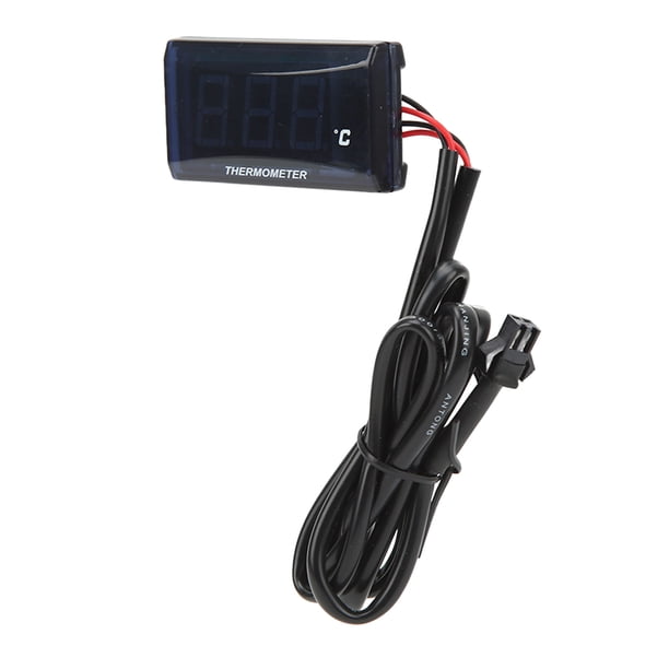 Medidor de Temperatura del Agua de la Motocicleta ABS Universal Motocicleta DC12V Pantalla LCD Medidor de Temperatura del Agua Delgado con T de 16mm para Motocicleta ANGGREK Otros