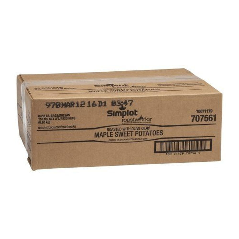 Simplot RoastWorks Flame Roasted Sweet Potato with Maple Seasoning, 2.5 Pound - 6 per case.