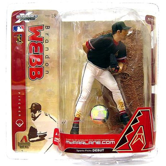 Brandon Webb Action Figure Black Jersey Variant Sports Picks Series 18