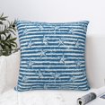 thumbnail image 4 of Yiaed Ocean on Striped Print Pillow Covers Super Soft Decorative Square Throw Pillow Covers Case Cushion Covers for Sofa Couch Bedroom Car Decor（No pillow core）-22"x22", 4 of 7