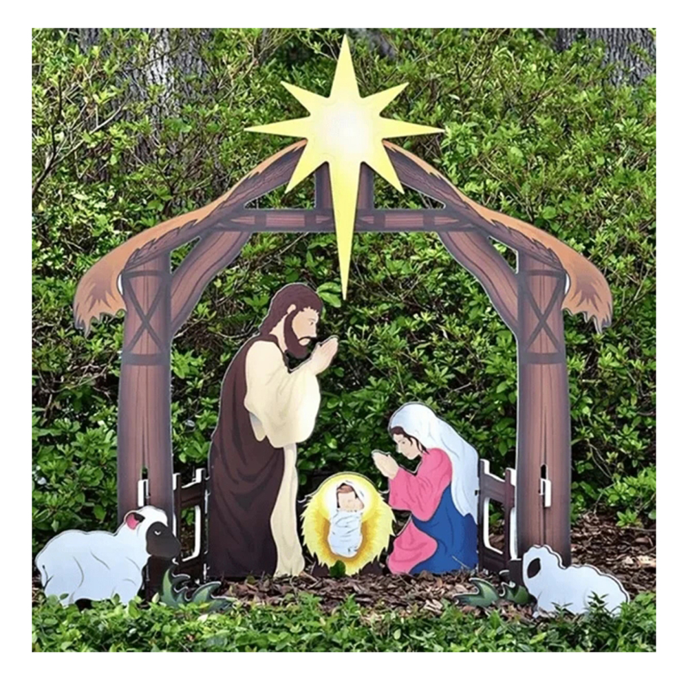 Holy Night Outdoor Christmas Nativity Set WeatherResistant and Durable Gift for Thanksgiving