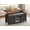 Black Brown, variant on 39" Lift Top Coffee Table, Farmhouse Wood Dining Table with Gas Spring Lift Mechanism, Storage Center Table with Sliding Barn Door & Hidden Compartment for Living Room, Grey