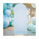 thumbnail image 3 of Cubierta para arco de boda de 7,2 pies, cubierta para soporte de arco de boda ajustable, parte superior redonda para fiesta de cumpleaños, banquete, decoración, azul cielo, 3 of 5