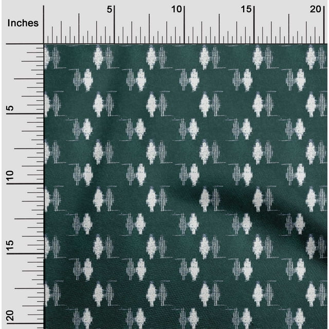 oneOone Cotton Flex Fabric Ikat Style Kasuri Print Sewing Fabric BTY 40 Inch Wide