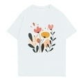 thumbnail image 4 of NAMTYQX Mens Graphic T-Shirts Light Lounges Plus Size Patterned Short Sleeve Casual Relaxed Fit Breathable O Neck Stretchy Mens T-Shirts White Size XL, 4 of 5