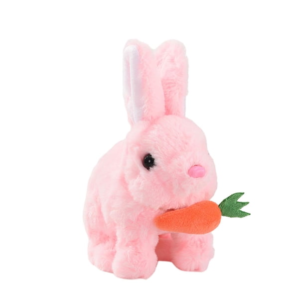 Animales de peluche electrónicos para mascotas, muñecos de peluche adorables, juguete para caminar, regalo de Navidad, regalos de año Nuevo, hora de rosa